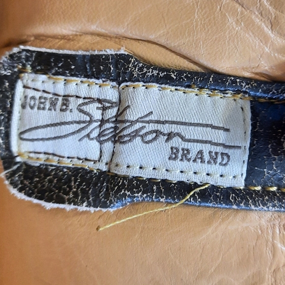 Stetson Distressed Brown Leather Cowboy Boots Size 11 D - Picture 8 of 14